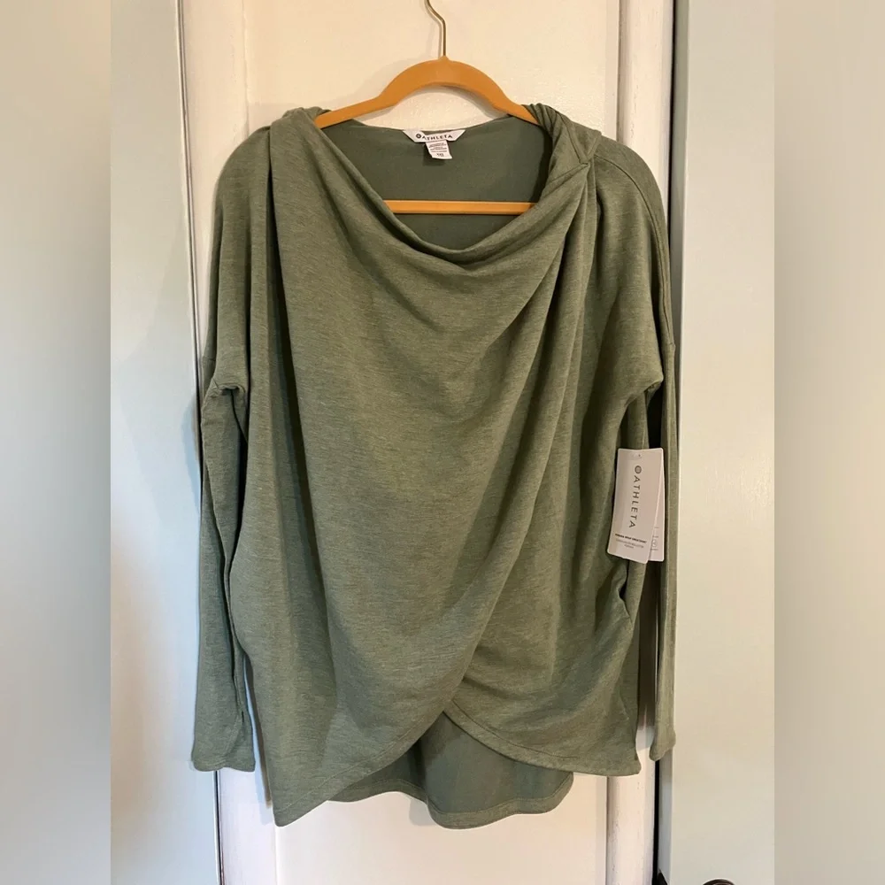NWT Athleta Purana Wrap Hooded Sweatshirt XXS - Picture 2 of 7